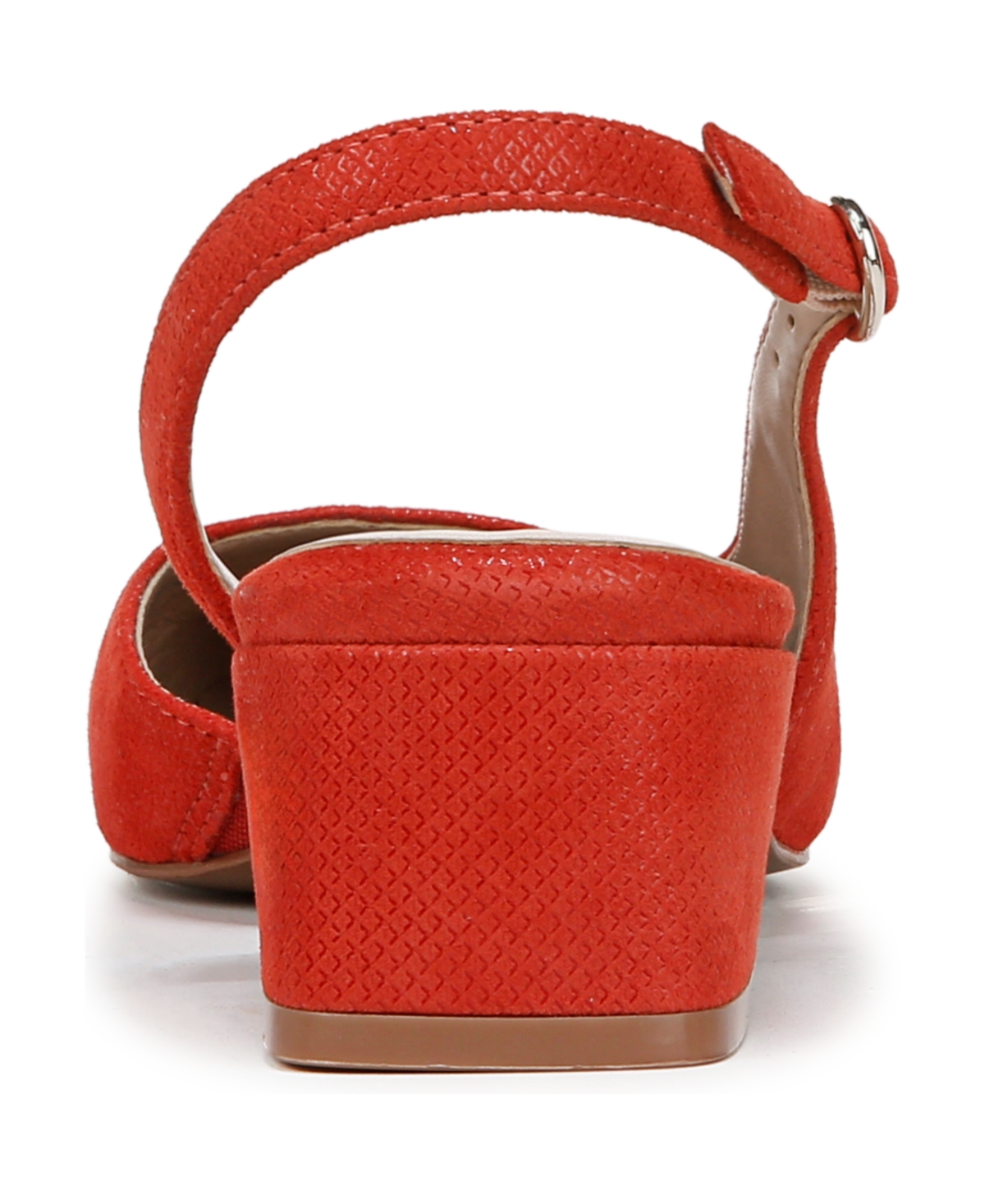 Naturalizer Women's Jayla Mid-heel Square Toe Slingback Pumps In Maserati Red Suede