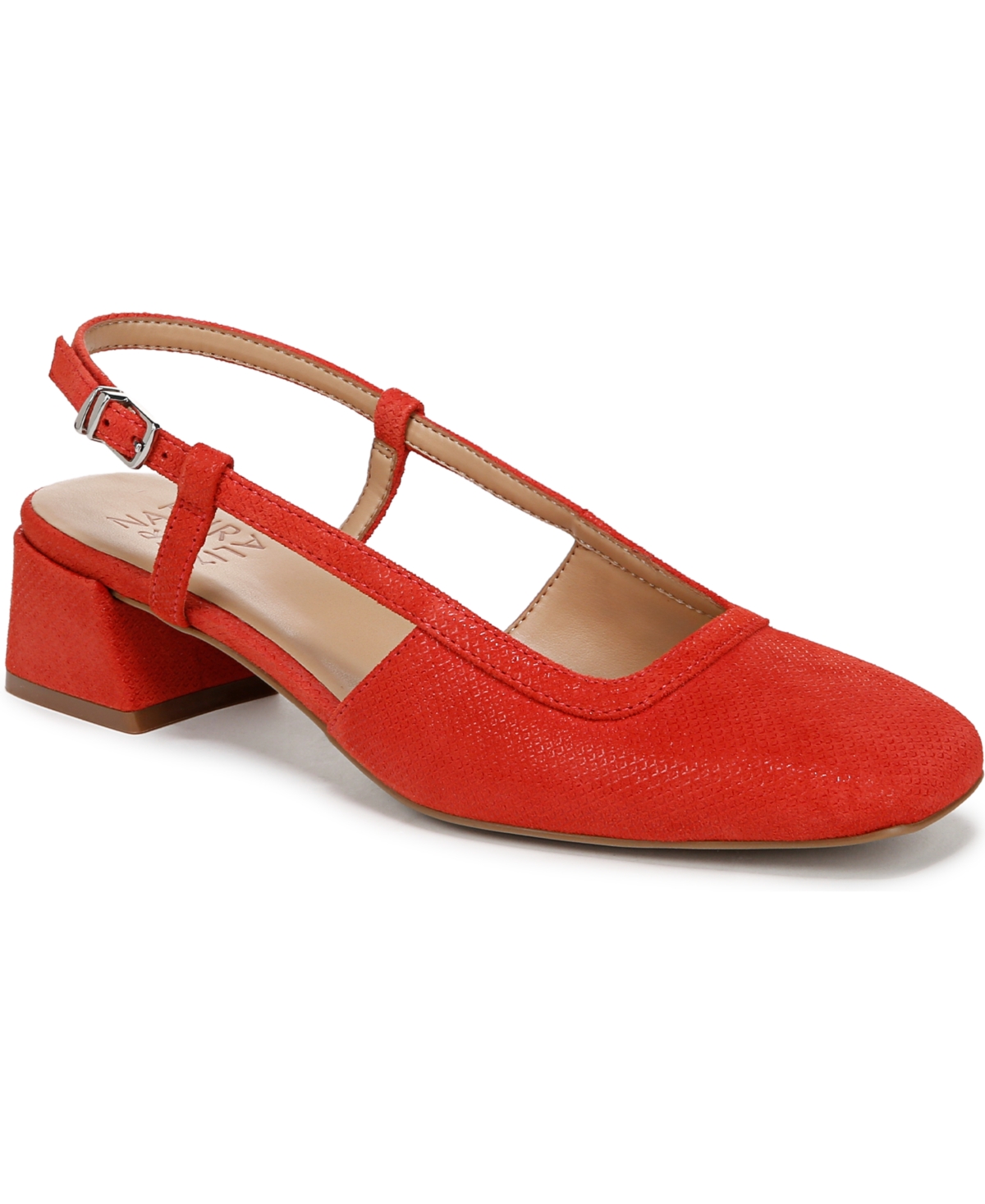 NATURALIZER WOMEN'S HARPER BLOCK HEEL SQUARE TOE SLINGBACK PUMPS 