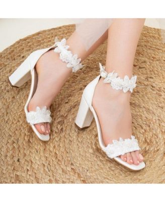 Dede Lace Bridal High Heel Sandals