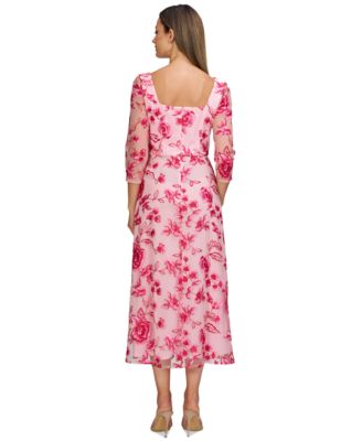 Women's Nadine Embroidered 3/4-Sleeve Party Dress