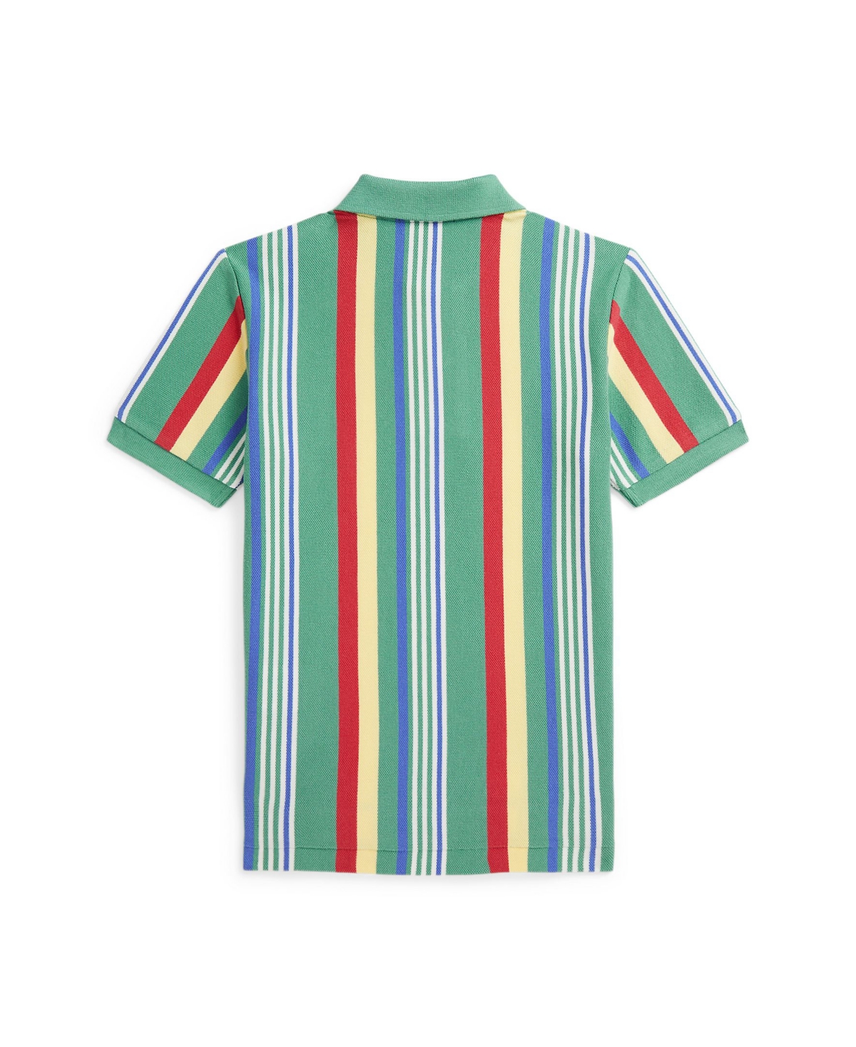 Polo Ralph Lauren Striped Cotton Mesh Polo Shirt In Haven Green Multi