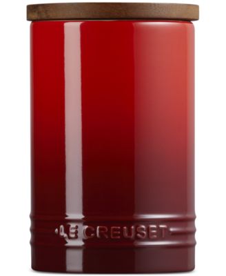 Stoneware Signature Canister with Wood Lid, 26-Oz.