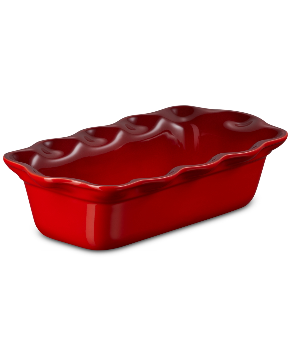 Le Creuset Heritage Stoneware 9-inch Fluted Loaf Pan In Cerise