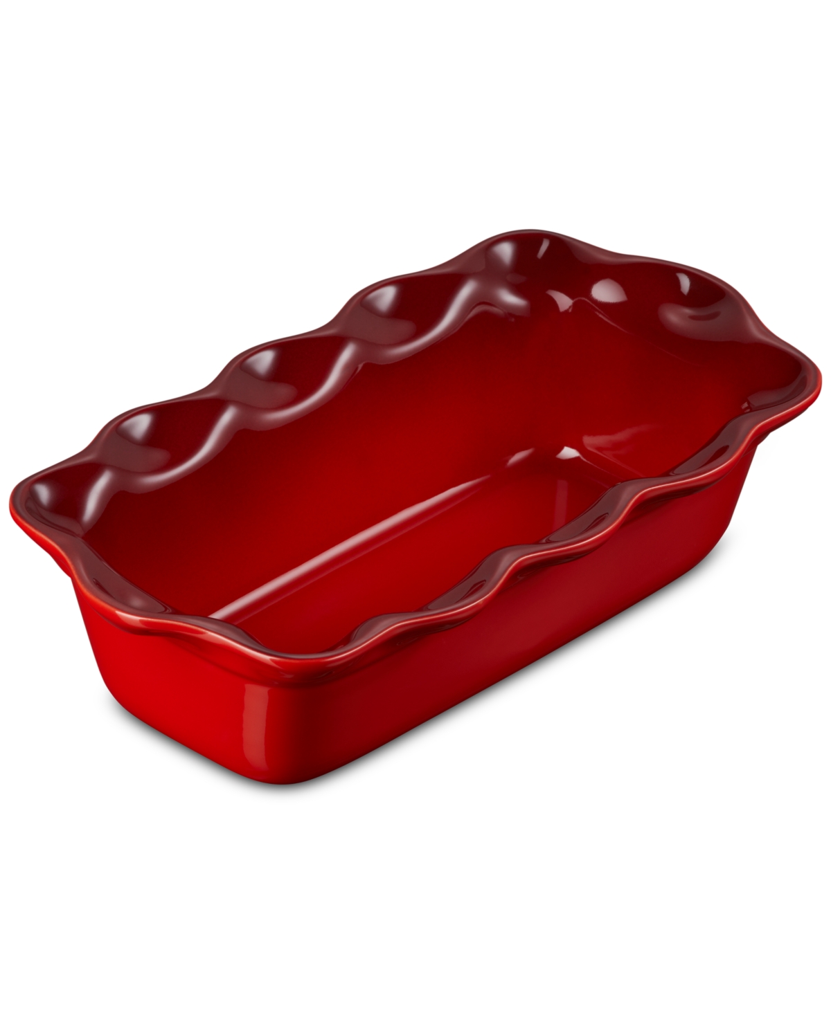 Le Creuset Heritage Stoneware 9-inch Fluted Loaf Pan In Cerise