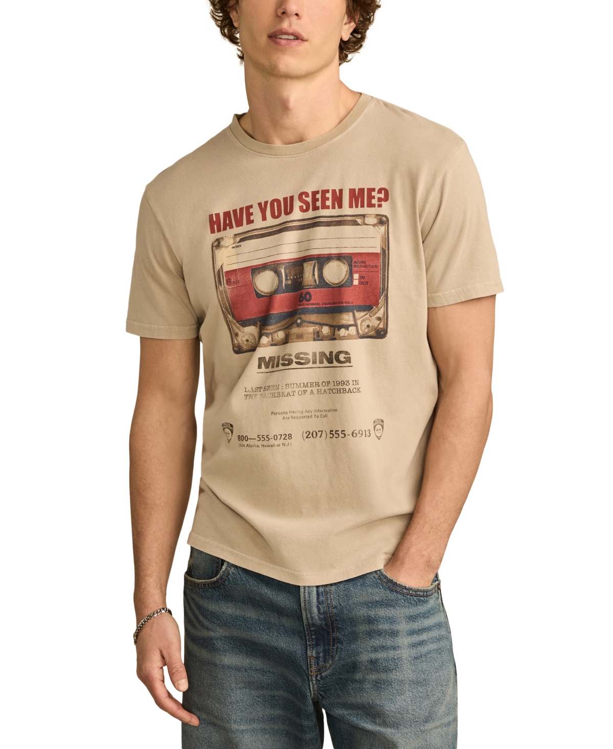 Men's Missing Cassette Tape T-Shirt - Dove