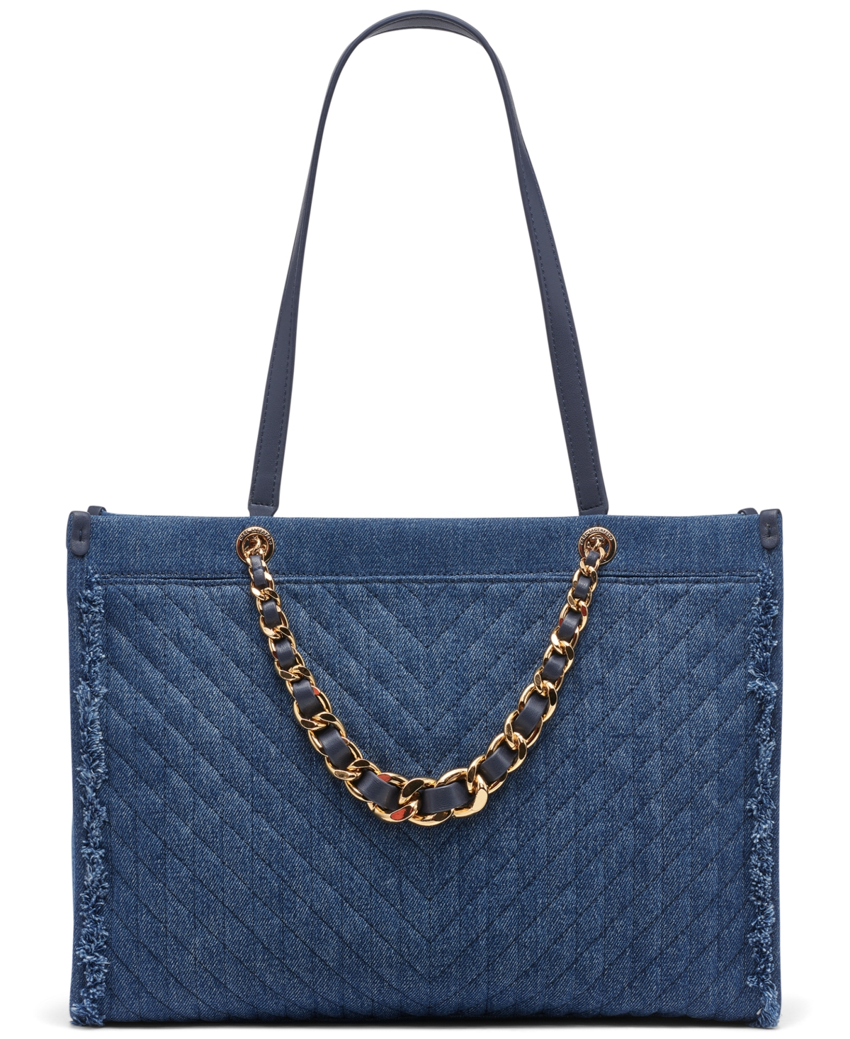 Karl Lagerfeld Savoie Large Tote Bag In Washed Denim