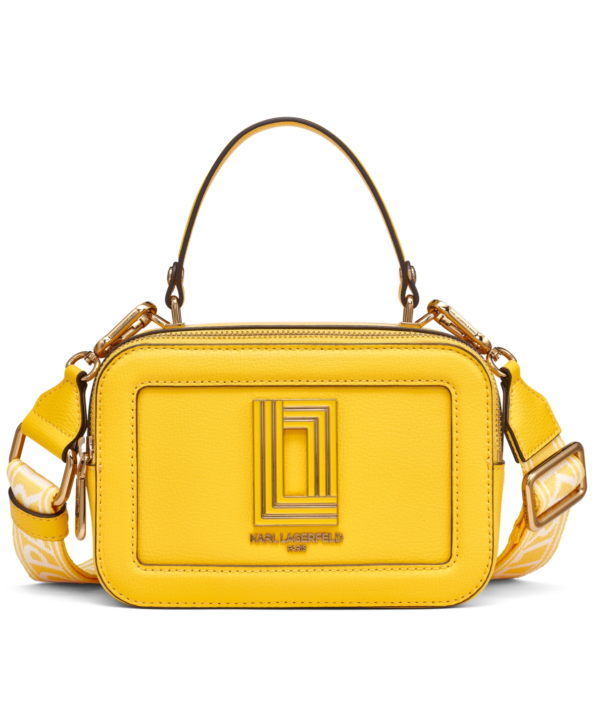 Shop Karl Lagerfeld Simone Camera Crossbody In Sunflower