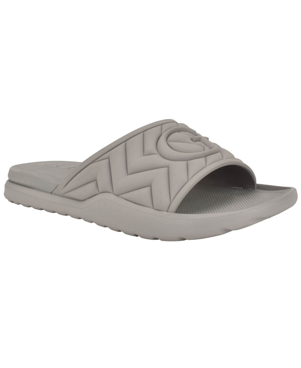 Men's Moliano Branded Slip On Fashion Slides - Light gray