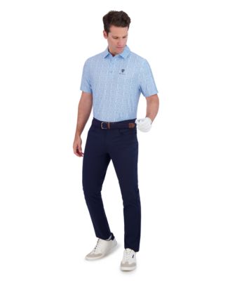 Men's Golf Watercolor Geo Sports Fit Polo Shirt