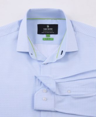 Men's Four Way Stretch Geo Print Button Down Dress Shirt