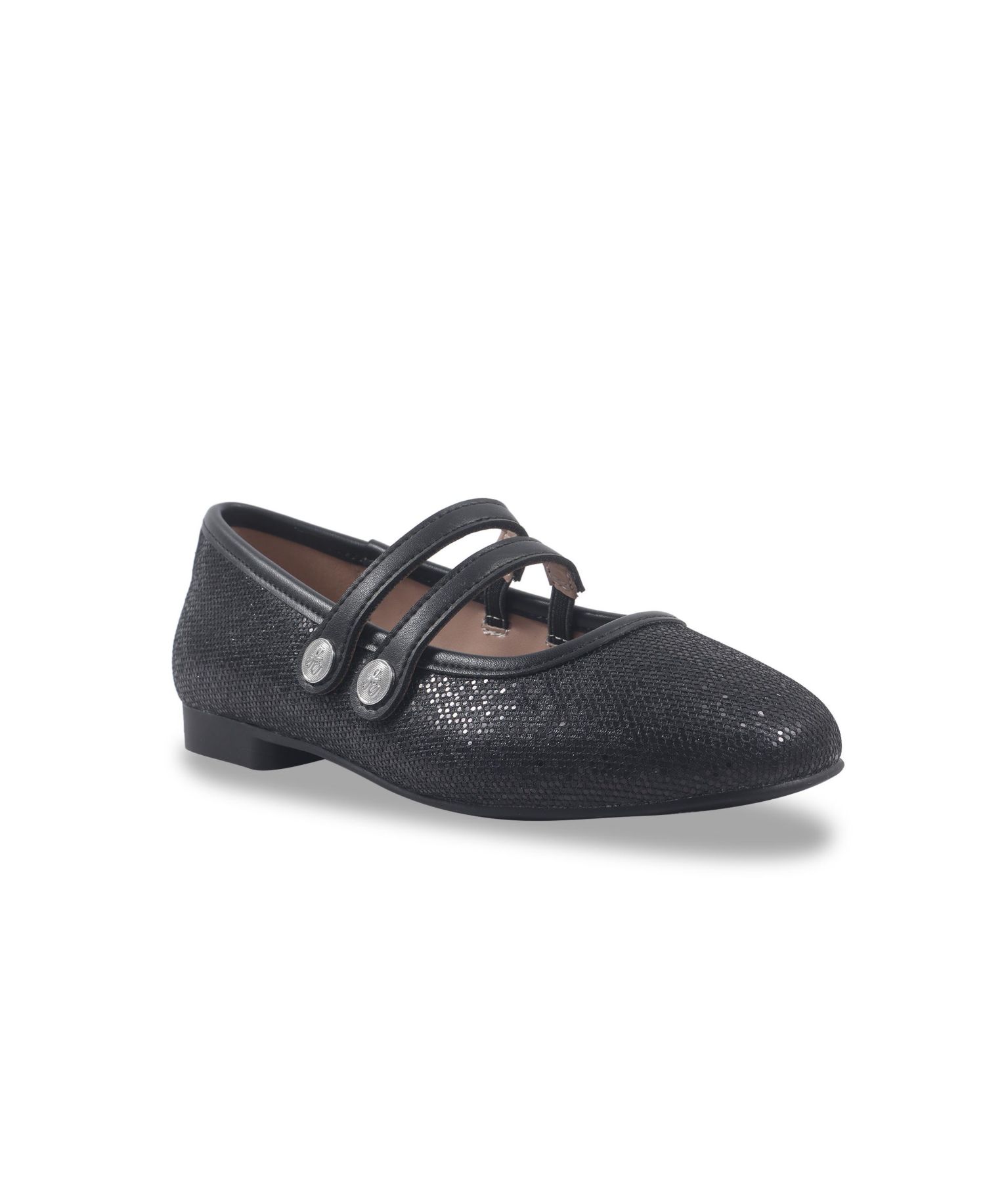 Little and Big Girls Maeve Button Double-Strap Mary Jane Flat