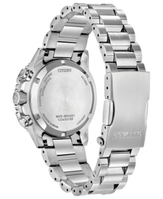 Men's Promaster Air Navihawk Silver-Tone Stainless Steel Bracelet Watch 40mm