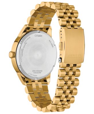Men's Classic Rolan Gold-Tone Stainless Steel Bracelet Watch 40.5mm