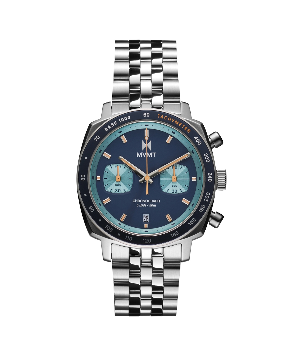 Mvmt Men's Mulholland Racer Silver Tone Stainless Steel Bracelet Watch