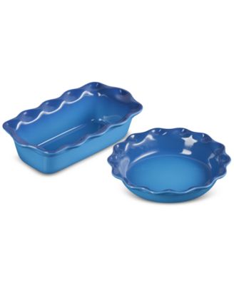 Stoneware Heritage Pie Dish & Fluted Loaf Pan Set