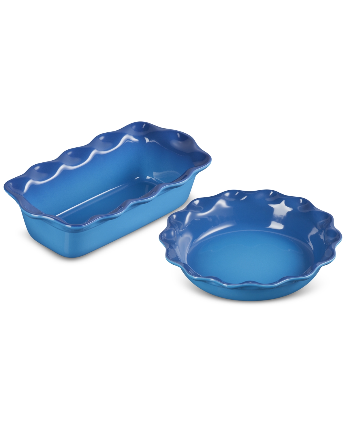 Le Creuset 2-piece Heritage Stoneware Pie Dish & Loaf Pan Set In Marseille