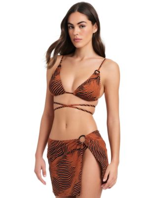 Red Carter - Women's O-Ring Skirt Swim Cover-Up