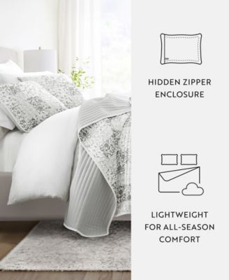 Scrolled Patchwork Reversible 3-Pc. Lightweight Quilt Set, Full/Queen