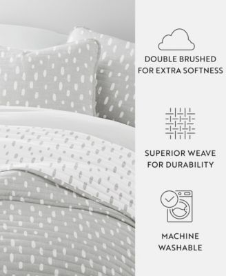 Painted Dots Reversible 2-Pc. Lightweight Quilt Set, Twin/Twin XL