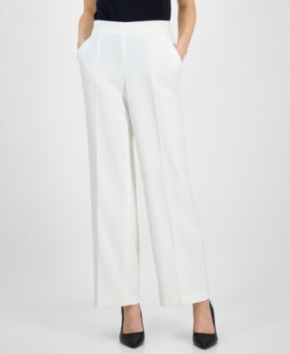 Women's Crepe Two-Button Jacket & Pull-On Pantsuit Set, Regular & Petite