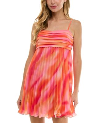 SENI & CADE - Juniors' Pleated Mini Dress