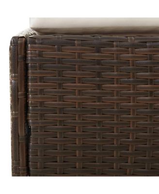 Sunbed with Foldable Roof  78.7"x44.9"x50.4" Poly Rattan