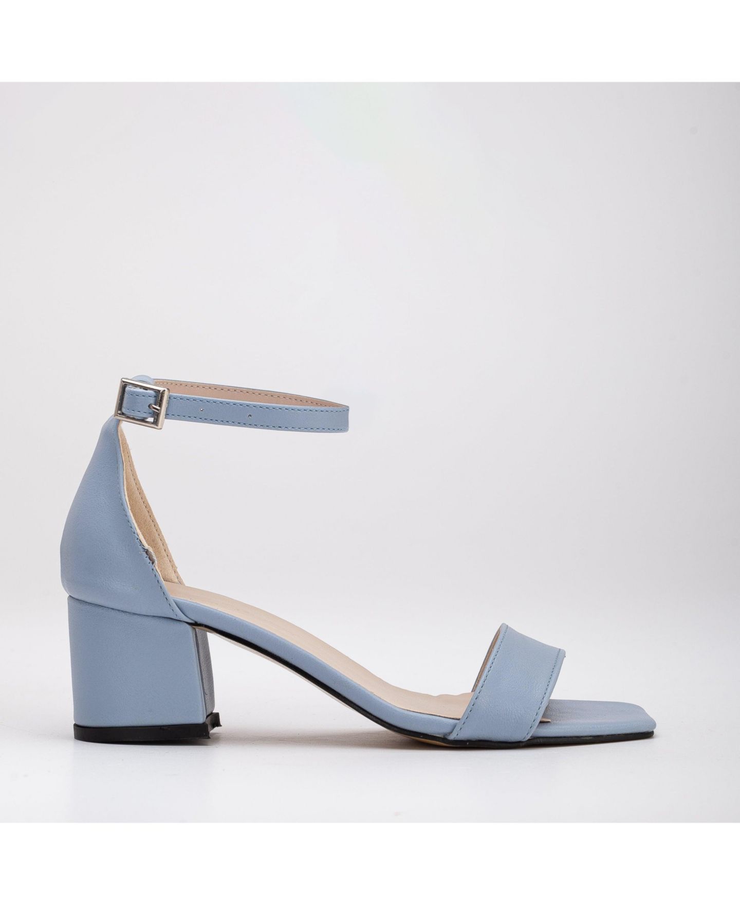 Женские сандалии Forever & Always Shoes Illy Low Block Heel Sandals with Pearls, цвет: Синий замшевая искусственная кожа — фото 6