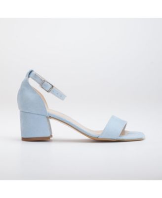 Illy Low Block Heel Sandals with Pearls