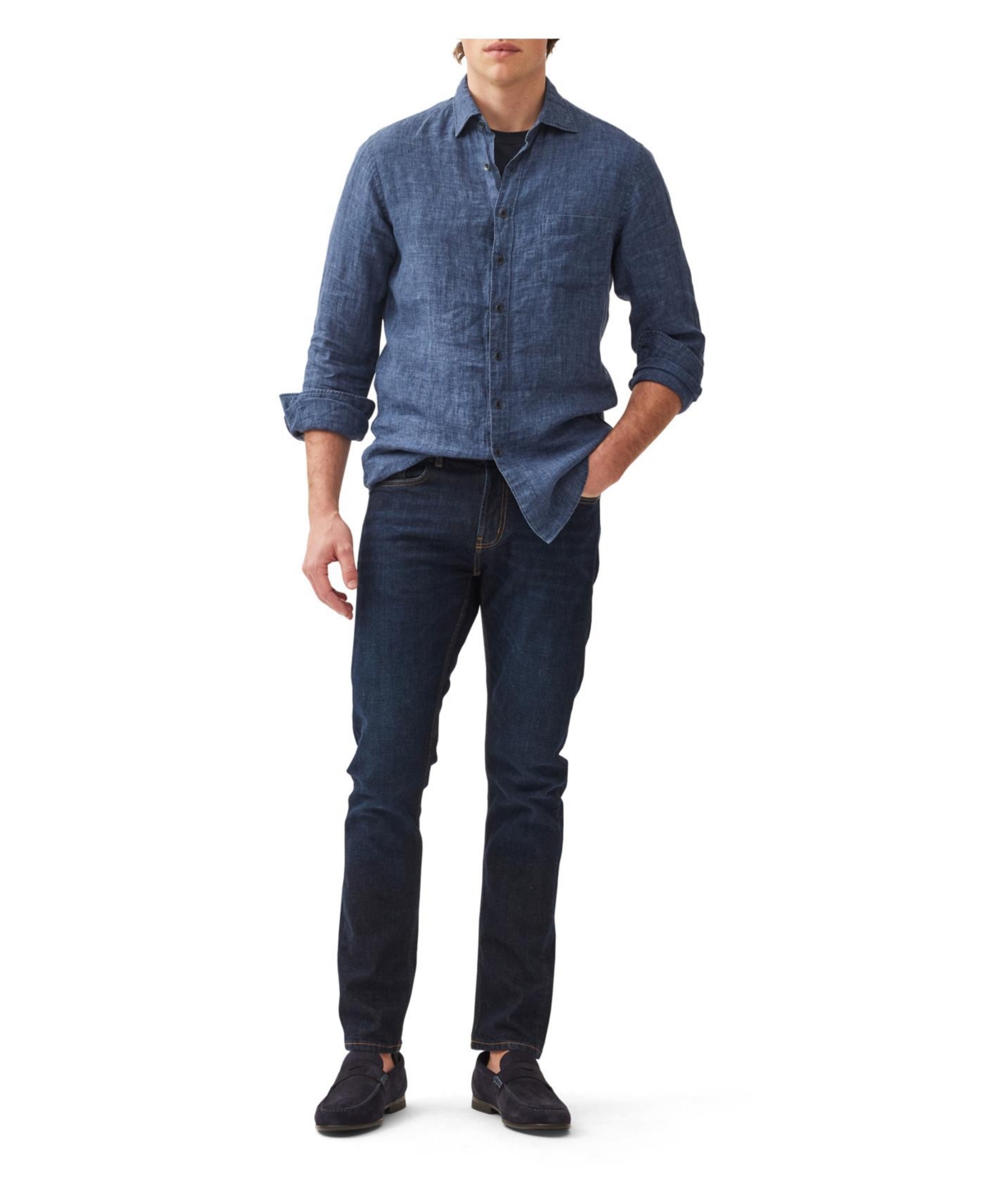Rodd & Gunn Coromandel Sports Fit Shirt In Blue