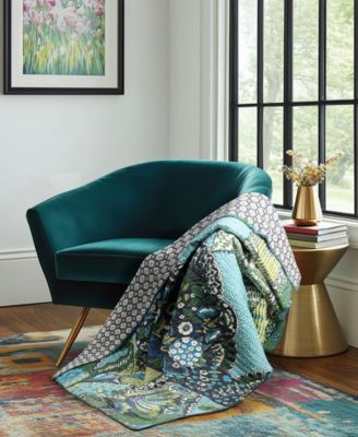 Jules Floral Reversible Quilted Throw, 50" x 60"