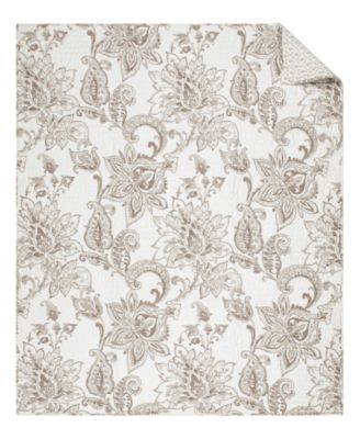 Bennett Reversible Paisley Quilted Throw, 50" x 60"