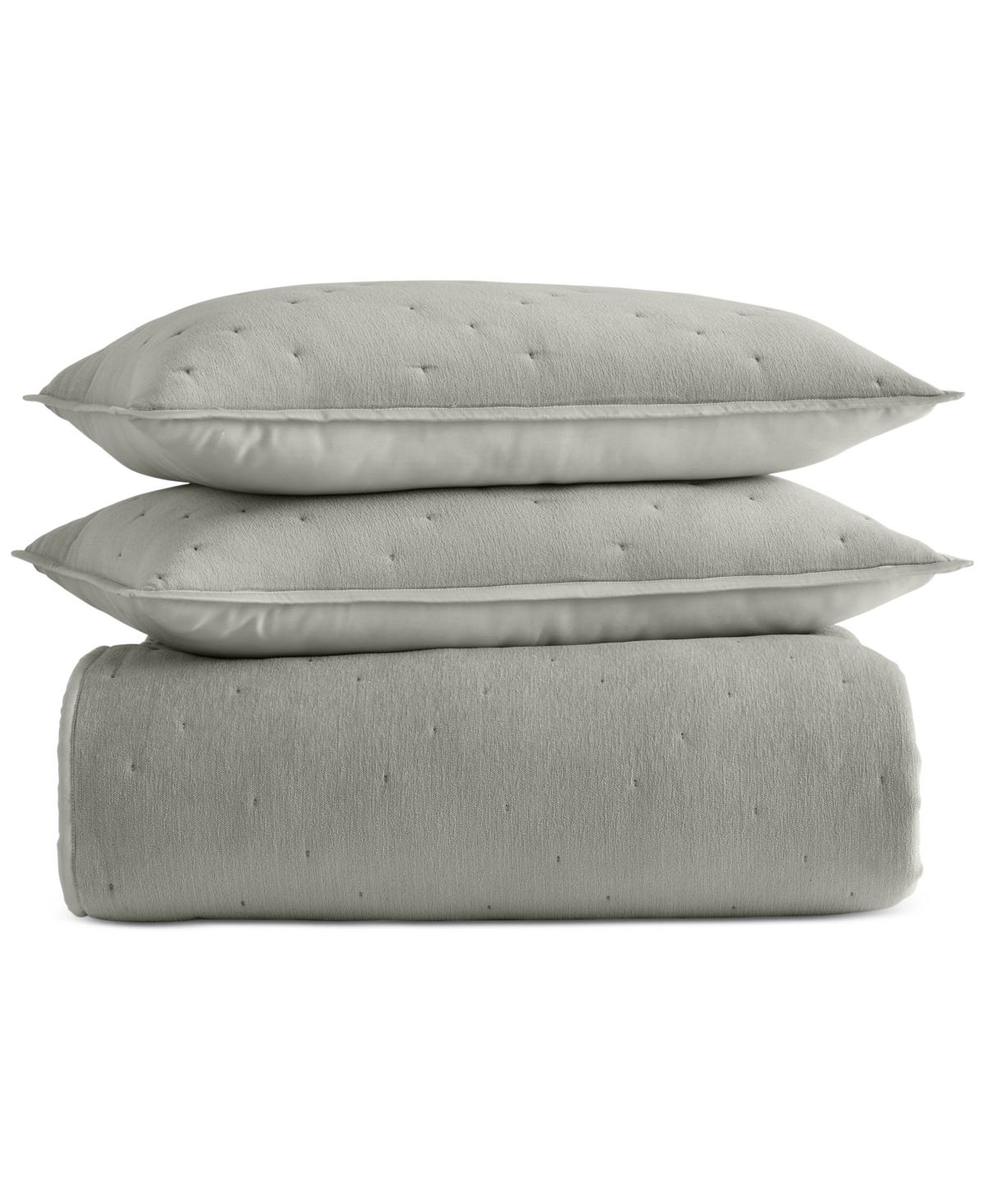 Hotel Collection Reversible Chenille 3-pc. Coverlet Set, Full/queen, Exclusively At Macy's In Silver