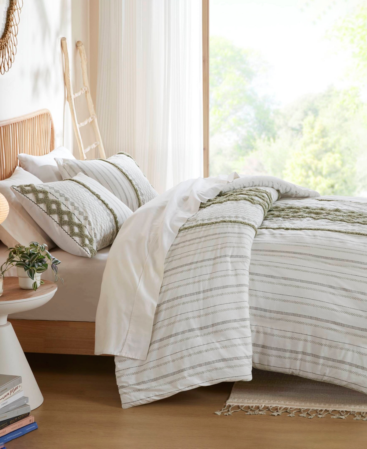 Ink+ivy Imani 3-pc. Duvet Cover Set, Full/queen In Sage,ivory