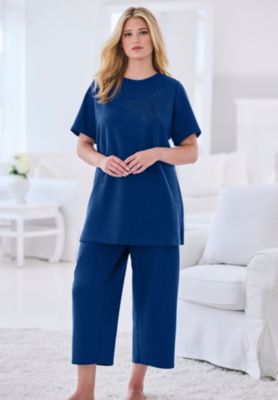 Women's 2-Piece Applique Capri