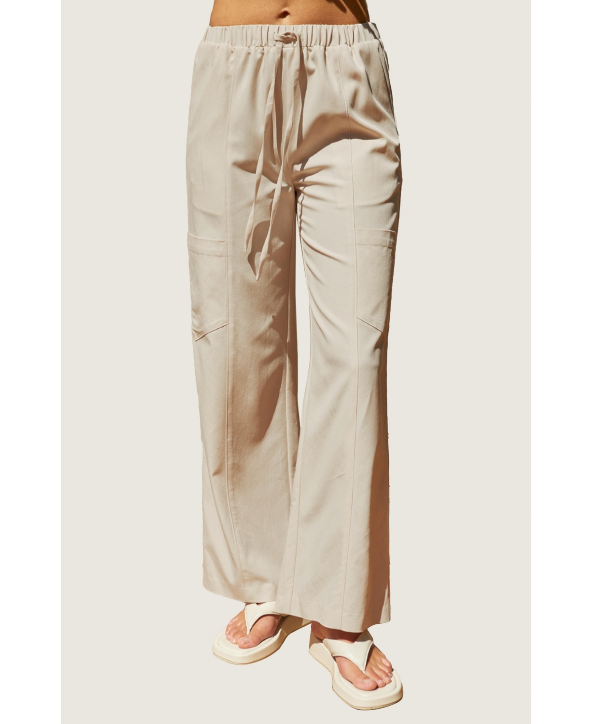 Women's Willow Pull-On Tencel Pants - Brown + taupe