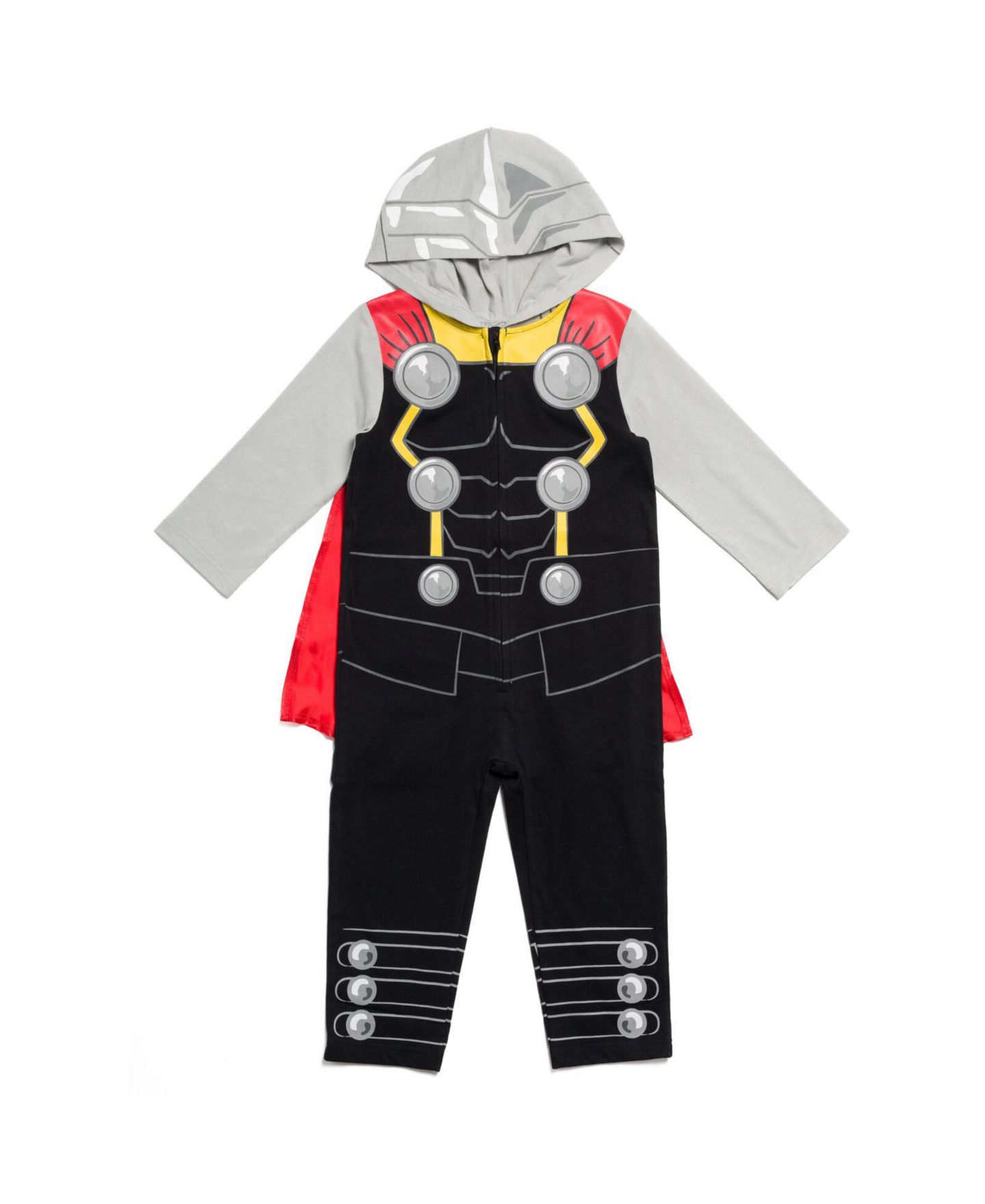 Avengers Toddler Boys' Cosplay Hooded One Piece, цвет: Серый — фото 5