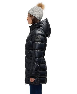 Women's Zola Box Quilt Mid-Length Puffer with Fixed Hood
