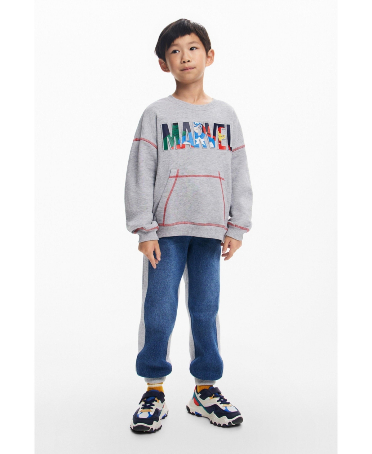 Desigual Boys Boys's Marvel Sweatshirt In Gray