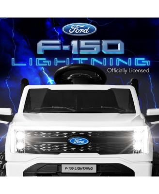 Kids 12V Ride On Car Officially Licensed Ford Lightning Truck w/ Remote, LED Lights