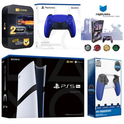 PlayStation 5 Pro with Extra Volcanic Red Controller, Trigger Stop Kit and MightySkins Decal Voucher Plus 2 Year CPS Extended Warranty