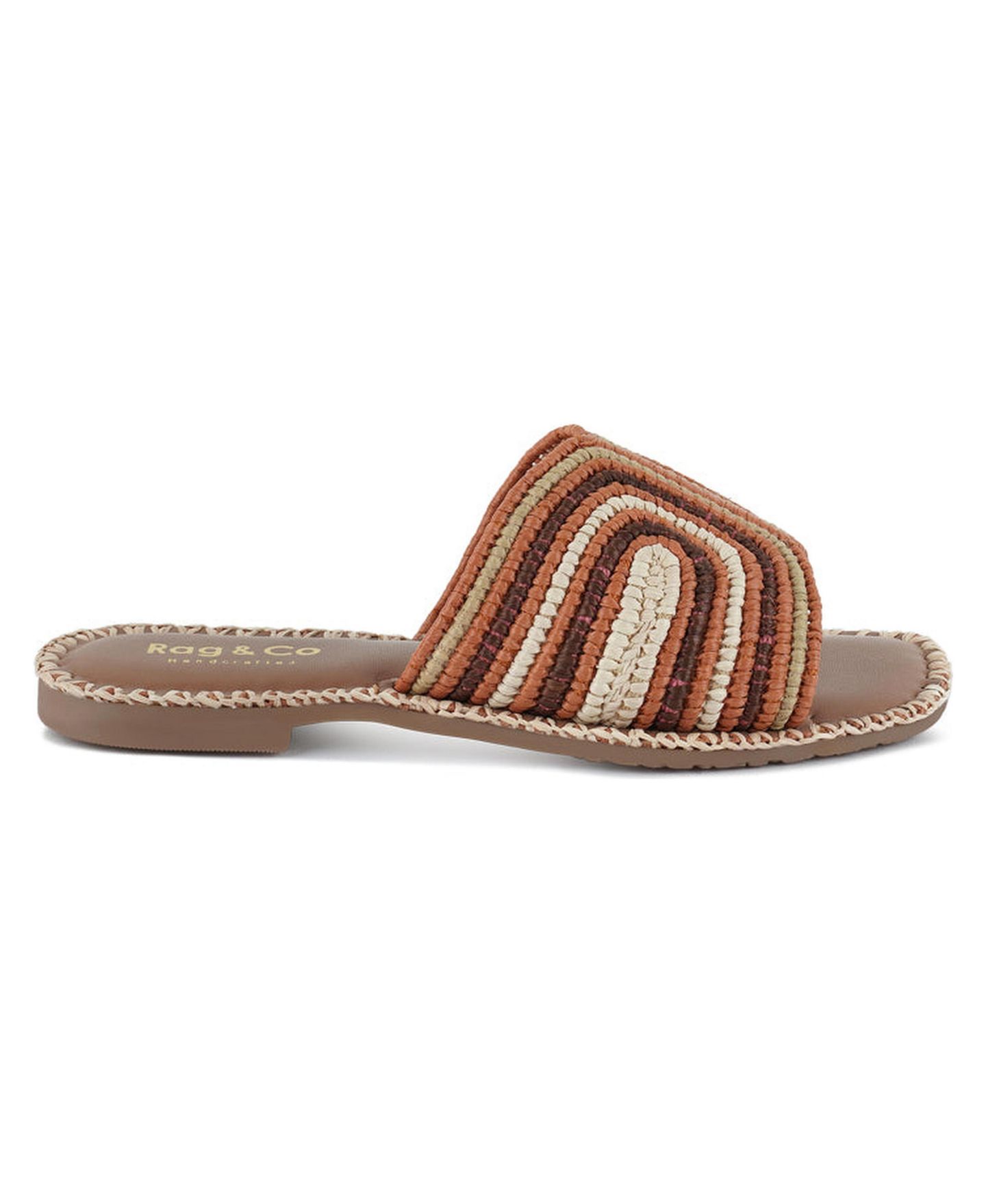 Женские балетки Rag & Co Kivah Handwoven Raffia Slip-On Flats, цвет: Коричневый — фото 1