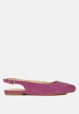 Rag and Co Womens Sozani Real Soft Leather Slingback Flats