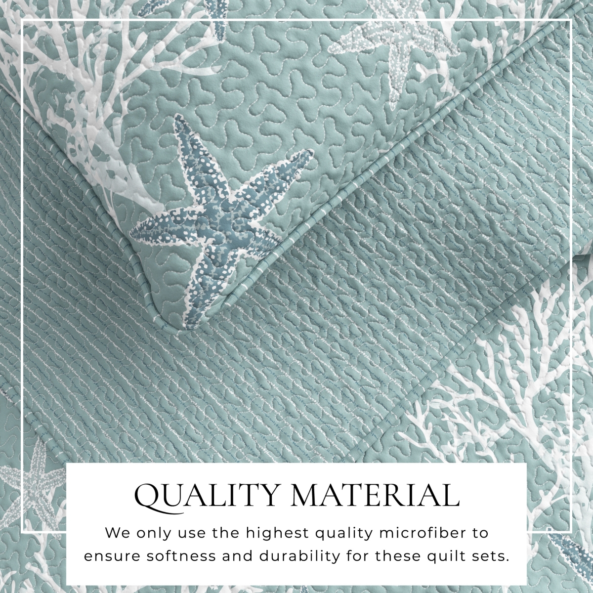 Linery & Co. Coastal Microfiber Quilt Set With Shams