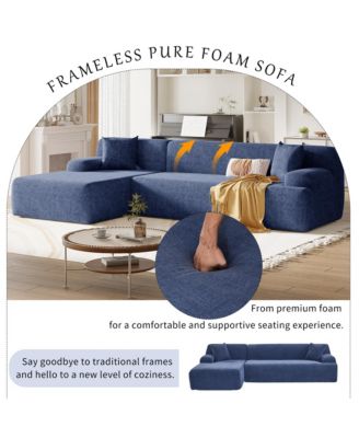 Modern Large L-Shape Modular Sectional Sofa for Living Room, Bedroom, Salon, 2 Piece Free Combination, Simplified Style