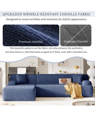 Modern Large L-Shape Modular Sectional Sofa for Living Room, Bedroom, Salon, 2 Piece Free Combination, Simplified Style