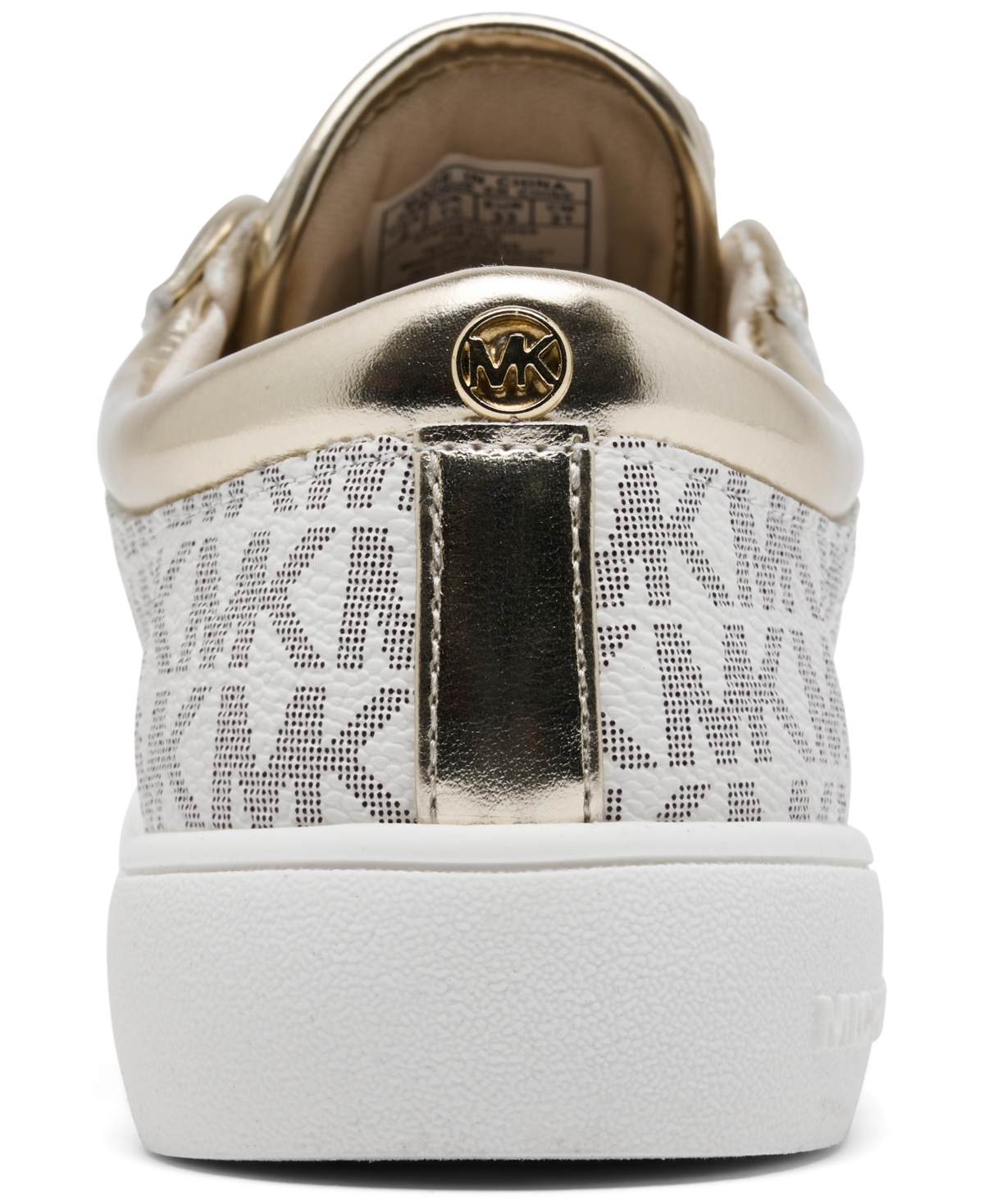 Michael Kors Toddler Girls Jem Ralley Casual Sneakers From Finish Line In Vanilla,pale Gold