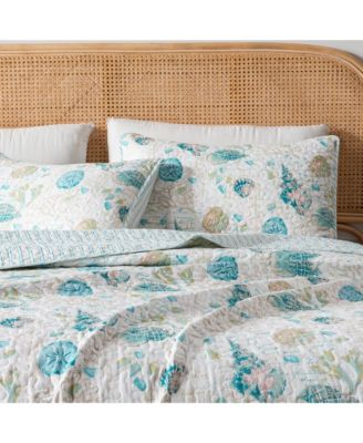 Linery & Co Coastal Microfiber Quilt Set With Shams