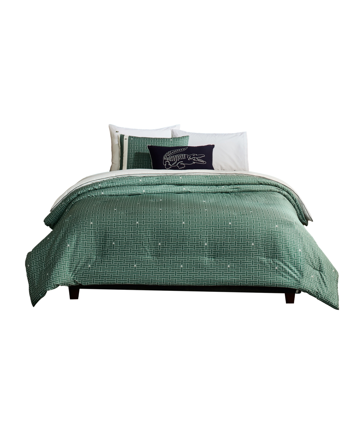 Lacoste Home Heritage Geo Cotton 2-pc. Comforter Set, Twin In Green
