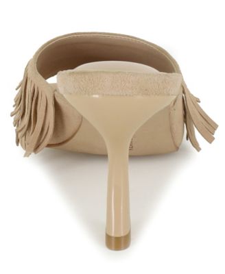 Women's Darby Fringe Slip On Dress Sandals