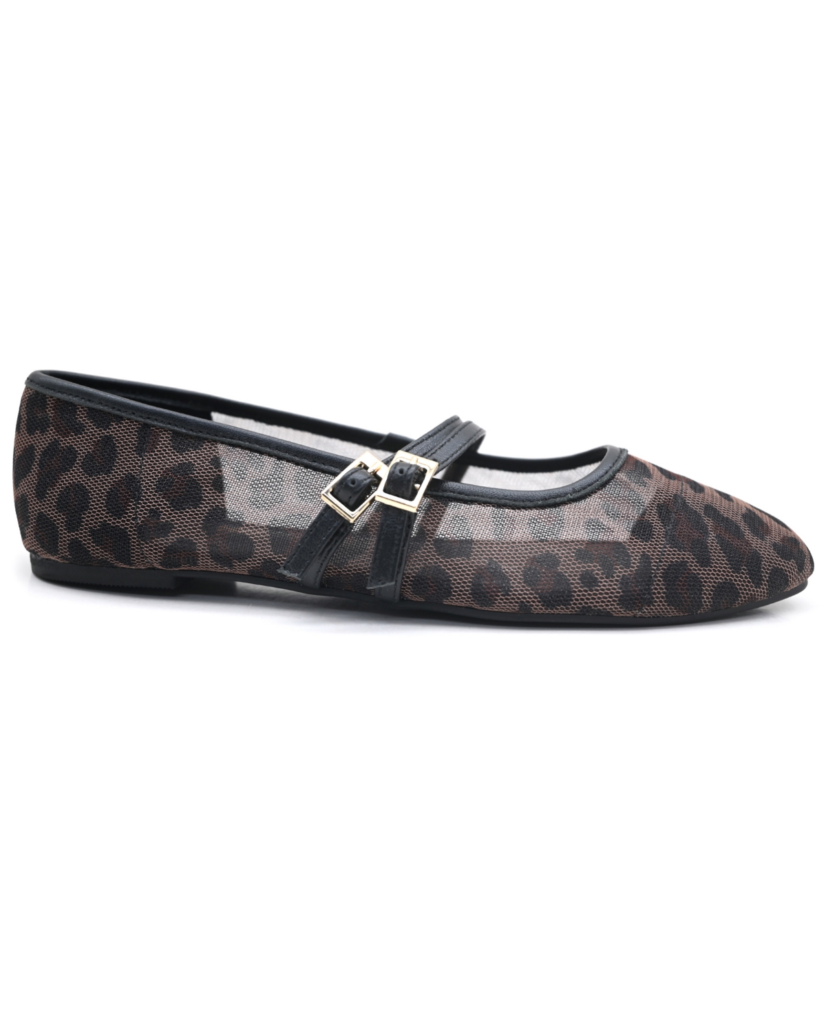 Kenneth Cole New York Women's Mackenzie Mary Jane Ballet Flats In Leopard Mesh